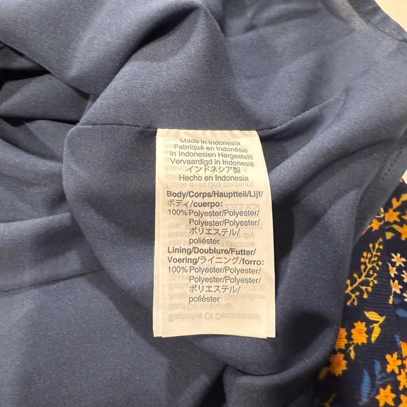 Madewell Floral Mini Dress Tie Front V Neck Short Sleeve Women's Size 00 - Picture 5 of 6